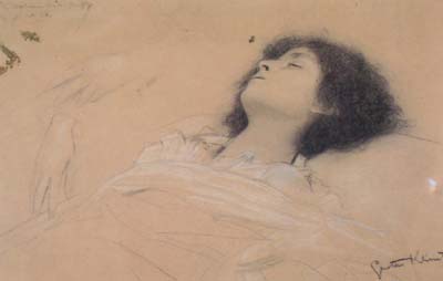 Upper Part of a Recumbent Girl,from the Right,and Two Studies of Hands (mk20)